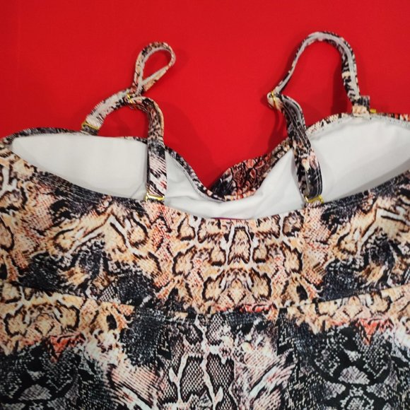 ACX swim suit bikini top animal print women's size L - Picture 3 of 6